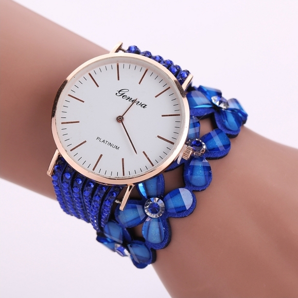 Boutique Lot ~ Geneva Platinum Watch wrap bracelet main image 5